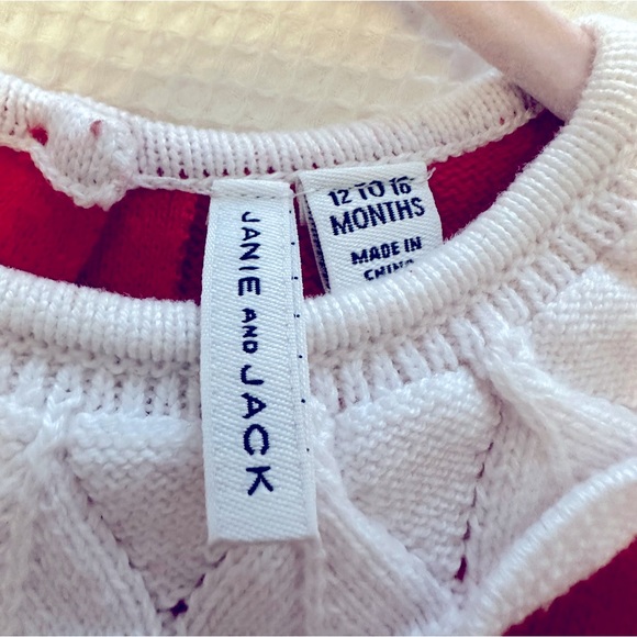 Janie and Jack | BABY COLLARED CABLE KNIT SWEATER | size 12-18 months - Picture 2 of 3